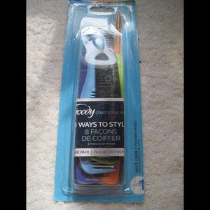 8 Pc Goody Value Pack Plastic Multi Hair Comb Set All Purpose Style Detangling